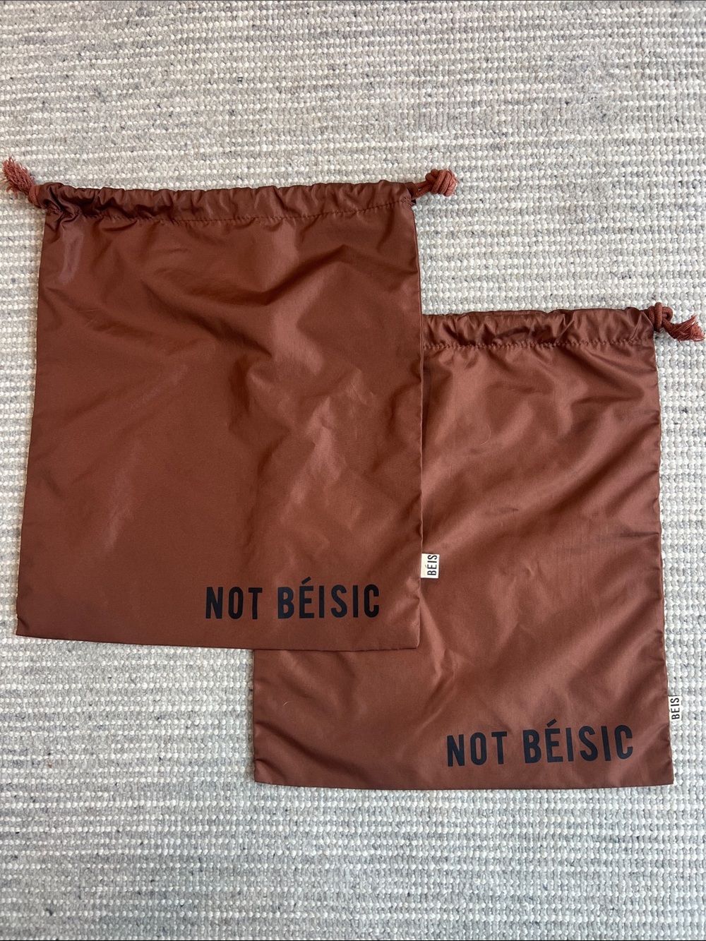 BEIS Set of 2 Not Beisic Bags - Brown
